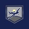elegant Light airplane related shield emblems
