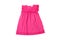 Elegant light pink children summer dress, isolated