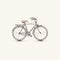 Elegant Line Art Bicycle On Light Background