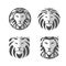 Elegant lion logo vector