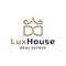 Elegant and luxurious home logo design. Premium vector of housing