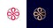 Elegant and luxurious infinity logo, cross symbol, letter S in circle border emblem, 