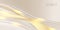 Elegant luxury cloth golden satin fabric curve flow wave background for beauty glamour deluxe