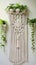 Elegant Macrame Wall Hanging with Leafy Green Plants