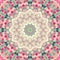 Elegant Mandala in floral colours. ornamental wallpaper design.