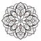 Elegant Mandala Flower Coloring Page