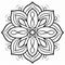 Elegant Mandala Flower Coloring Page With Unique Symmetrical Design