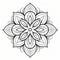 Elegant Mandala Flower Illustration: Coloring Page With Symmetrical Design