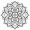 Elegant Mandala Flower Pattern: Free Printable Coloring Book Line Art