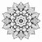 Elegant Mandala Flower Print: Free Black And White Coloring Page