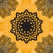 Elegant mandala-like seamless texture. Hand-drawn yoga yantra flower.