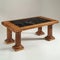 Elegant Marble-Top Wooden Table