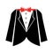 Elegant masculine suit clothes icon