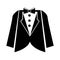 Elegant masculine suit clothes icon