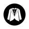 Elegant masculine suit clothes icon