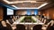 An elegant meeting room designed to facilitate productive discussions and networking opportunities among business professionals