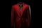 Elegant men red suit people. Generate Ai