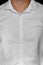 Elegant men\'s style of clothing white shirt close up