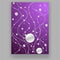 Elegant metal purple silver branding 3d realistic