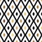 Elegant Metal Rhombus Geometric Seamless Pattern in Gold and Black, White Colors