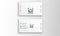 Elegant minimalism business card in white. Miniature design for business agencies template. Vector concept illustration