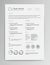 Elegant minimalistic modern vector resume or CV template designed on A4 page, easy to edit