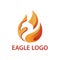 Elegant Modern Flame Phoenix Logo Design Concept with Gradient Effect