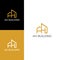 Elegant Modern A H Building concept design logo