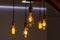 Elegant modern illuminated light bulb in office reception