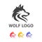 Elegant Modern Wolf Logo with Variation colors for Your Business