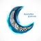 Elegant moon religious ramadan kareem festival card background