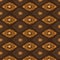Elegant motifs on Central Java batik design with golden brown color
