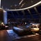 Elegant Nighttime Retreat Luxury Penthouse Bedroom. AI