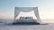 Elegant Ocean View Canopy Bed Room With 3d Rendering