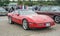 Elegant old red sport car Chevrolet Corvette parked