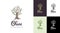 Elegant olive tree isolated icon. Creative olive tree silhouette. Logo design used for advertising products premium