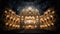 An elegant opera house photo realistic illustration - Generative AI.