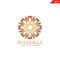 Elegant Ornament / Luxury Golden Mandala logo design vector