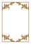 Elegant ornamental golden transparent vector border illustration