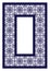 Elegant ornamental rectangle frame with lace pattern for laser c