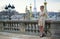 Elegant Parisian woman in Tuileries garden