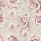 Elegant Pastel Pink Roses and Lace Pattern Background