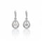 Elegant Pear Cut Diamond Drop Earrings In 18k White Gold