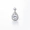 Elegant Pear Shaped Diamond Pendant In 18k White Gold