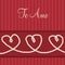 Elegant Pearl String Heart Valentine`s Day card