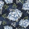 Elegant peony seamless floral pattern background