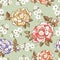Elegant peony seamless floral pattern background