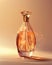 Elegant Perfume Bottle with Golden Glitters. Generative ai