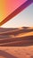 An Elegant Photo Of A Desert With A Rainbow Colored Sky AI Generative