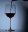 Elegant photo of a glass of red wine